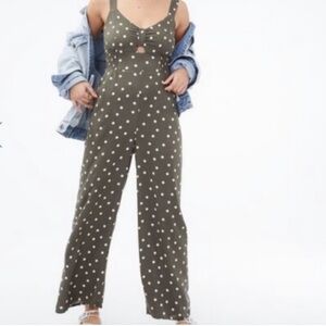 Aeropostale Women’s Olive Polka Dot Romper XS